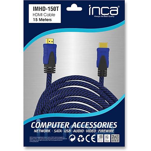 INCA IMHD-150T 15MT 4K 1.4V 3D Alt�n U�lu HDMI to HDMI Kablo (99,5% Bak�r)
