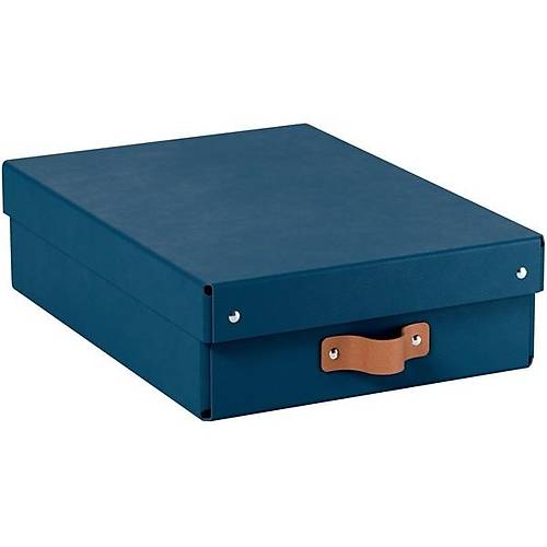 Leitz Puro Saklama Kutusu Kapakl� 8L KOYU MAV� RENK %100 Geri D�n��t�r�lm�� Karton 2'li Paket