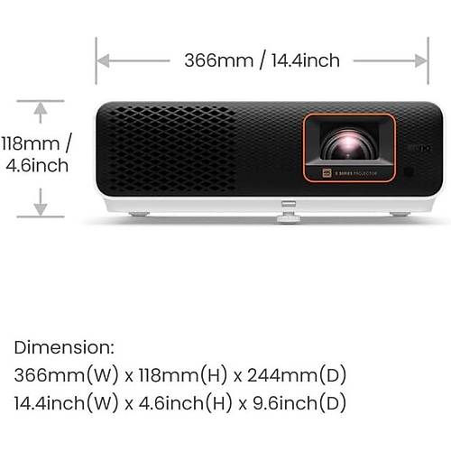 BenQ X500� 2200 L�men Ultra HD 4K Oyun Projeksiyon Cihaz�