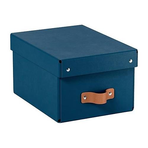 Leitz Puro Saklama Kutusu Kapakl� 7L KOYU MAV� RENK %100 Geri D�n��t�r�lm�� Karton 2'li Paket