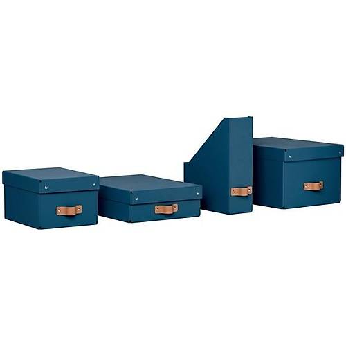 Leitz Puro Saklama Kutusu Kapakl� 7L KOYU MAV� RENK %100 Geri D�n��t�r�lm�� Karton 2'li Paket