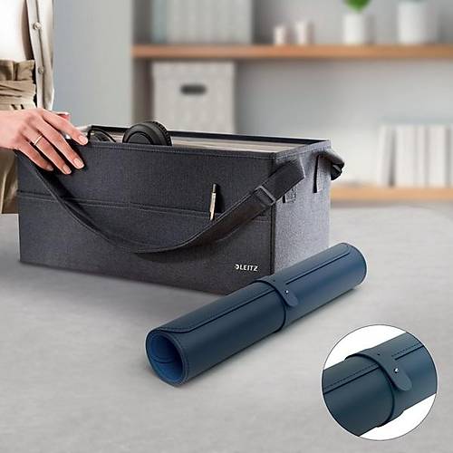Leitz 40x80cm Koyu Mavi Renk B�y�k Masa Mat� Mouse Pad