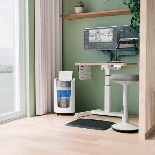 Leitz IQ OptiMax 225 Mikro Kesimli Evrak �mha Makinesi P5 15L - Beyaz