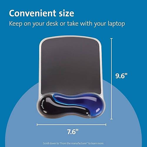 Kensington Duo Jel Dalga Tasar�ml� Mouse Pad Mavi/Siyah