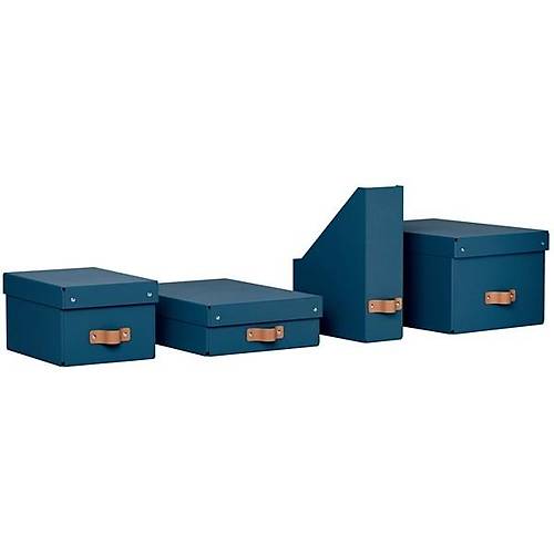 Leitz Puro Saklama Kutusu Kapakl� 17L KOYU MAV� RENK %100 Geri D�n��t�r�lm�� Karton 2'li Paket