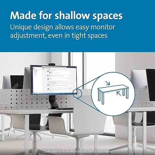Kensington Space Saving Tekli Monit�r Kolu Siyah