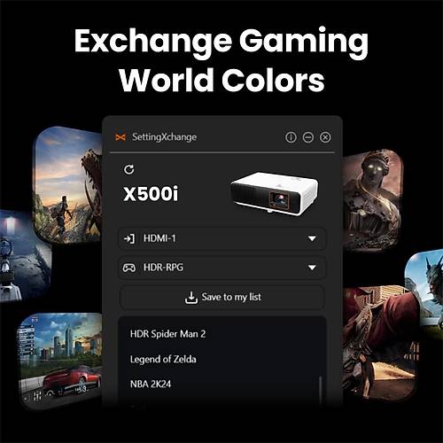 BenQ X500� 2200 L�men Ultra HD 4K Oyun Projeksiyon Cihaz�