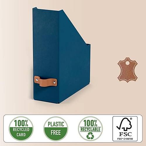 Leitz Puro Kutu Klas�r KOYU MAV� RENK %100 Geri D�n��t�r�lm�� Karton 2'li Paket