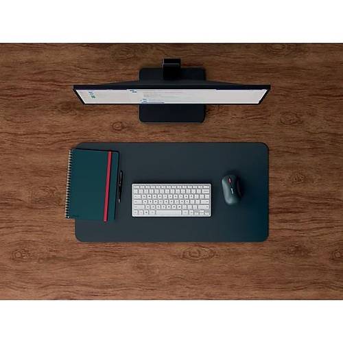 Leitz 70x36cm Koyu Gri Premium B�y�k Deri Masa Mat� Mouse Pad