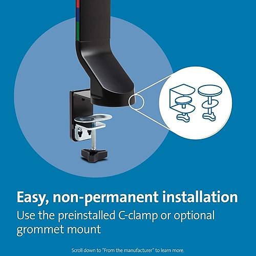 Kensington Space Saving Tekli Monit�r Kolu Siyah