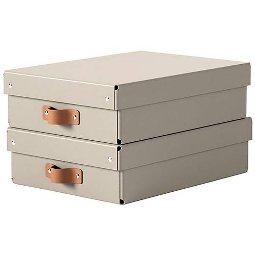 Leitz Puro Saklama Kutusu Kapakl� 8L BEJ RENK %100 Geri D�n��t�r�lm�� Karton 2'li Paket