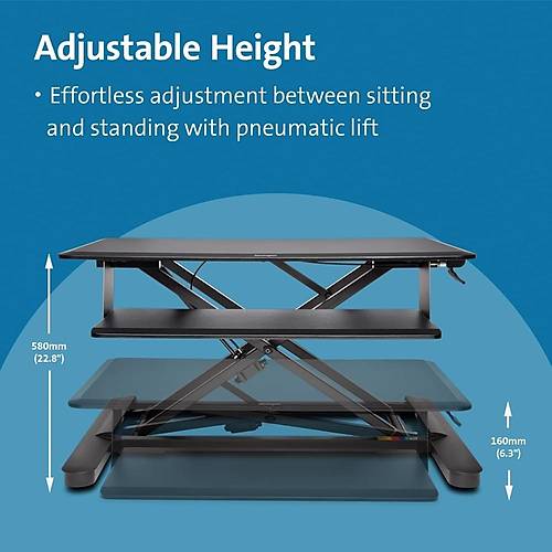 Kensington Sit/Stand Desk SmartFit Siyah