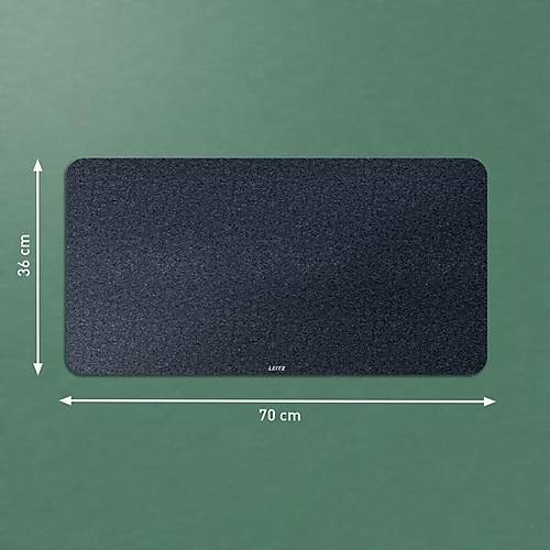 Leitz 70x36cm Ke�e Koyu Gri Renk B�y�k Masa Mat� Mouse Pad