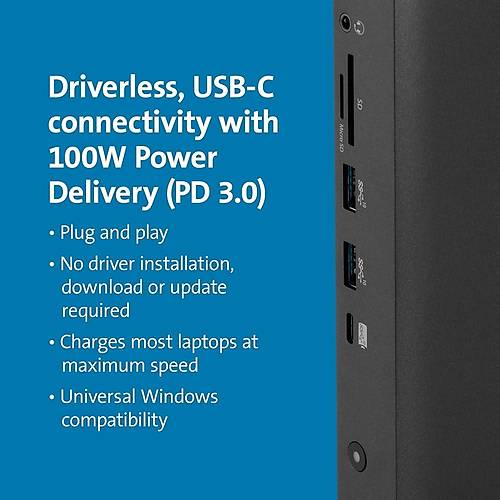 Kensington SD4849P USB-C ��l� Video Destekli Ba�lant� �stasyonu USB �oklay�c�