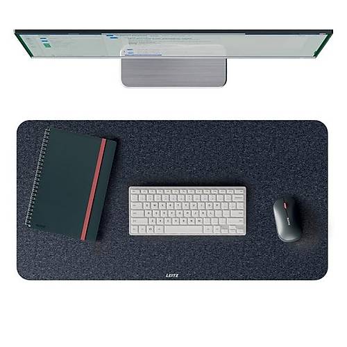 Leitz 70x36cm Ke�e Koyu Gri Renk B�y�k Masa Mat� Mouse Pad