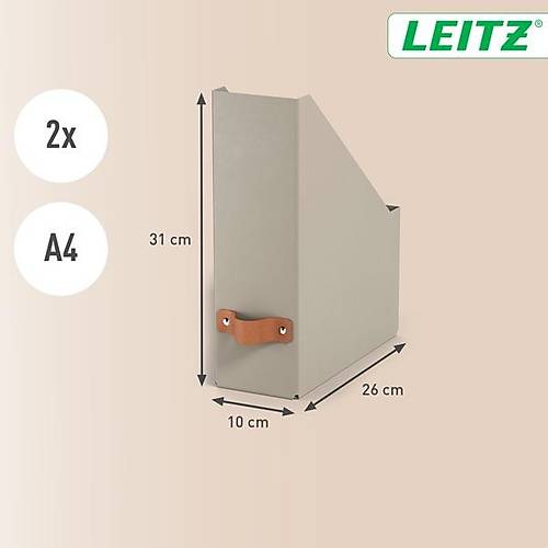 Leitz Puro Kutu Klas�r BEJ RENK %100 Geri D�n��t�r�lm�� Karton 2'li Paket