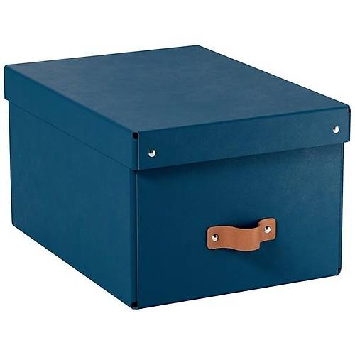 Leitz Puro Saklama Kutusu Kapakl� 17L KOYU MAV� RENK %100 Geri D�n��t�r�lm�� Karton 2'li Paket