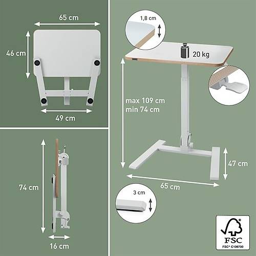 Leitz Ergonomik K���k Katlanabilir Otur-Kalk �al��ma Masas�