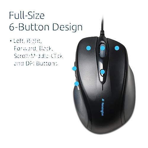 Kensington ProFit Tam Boy Kablolu Mouse