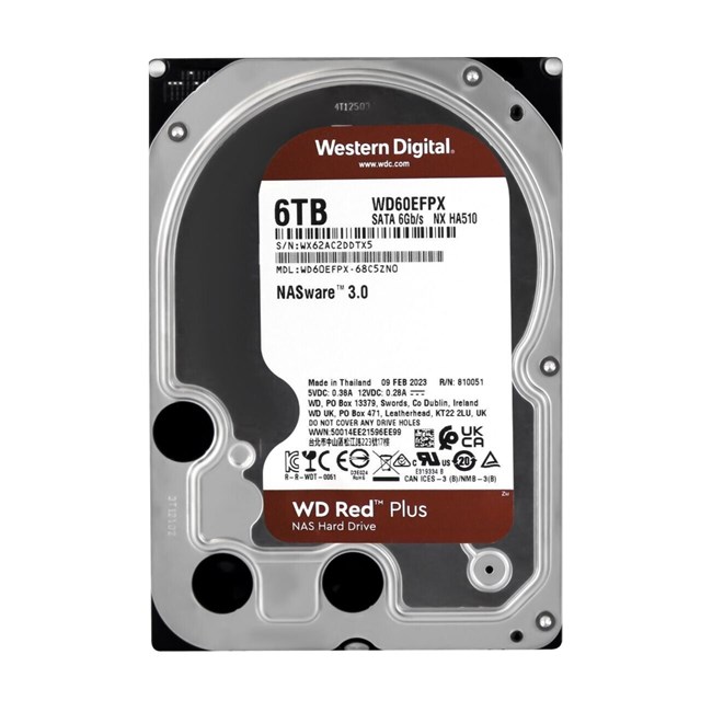 WD Red Plus Nas 6TB 3.5'' 5400Rpm SATA WD60EFPX