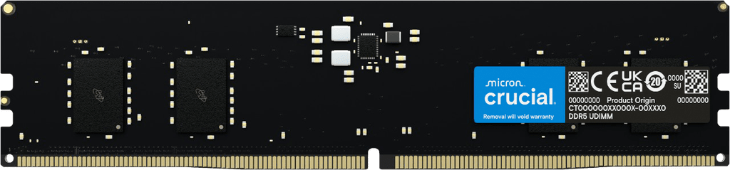 Crucial CT16G48C40U5 - 16GB DDR5-4800 Udımm Pc Ram Bellek CL40