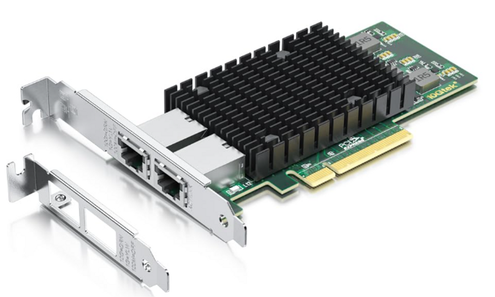 Nitrogate Dual-port 10G RJ45 x8 PCIe 2.0 Card - Intel X540 Chipset