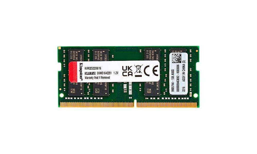 Kingston DDR4 3200 8GB ×2 計 16GB KINGSTON 16GB DDR4 3200MHz CL22 SODIMM KVR32S22D8/16 « itstore.com.tr