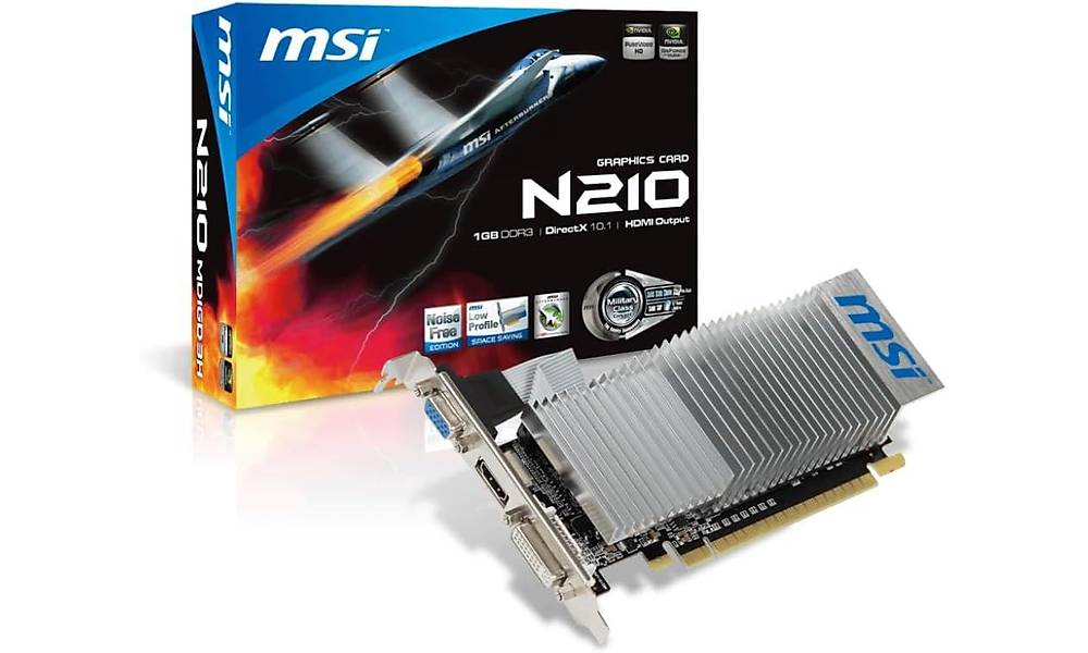 MSI Geforce N210-1GD3/LP 1GB DDR3 64BIT 1xVGA 1xHDMI 1xDVI Ekran