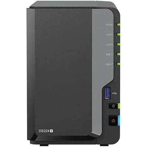 SYNOLOGY DS224-6G-PLUS CELERON QC- 6GB RAM- 2-diskli Nas Server (Disksiz)