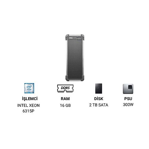 DELL EMEA-SPL1 T160 XEON 6315P (2.8GHz/4-core) 1x16GB 1x2TB SATA (3xLFF) RAID 0-1 300W