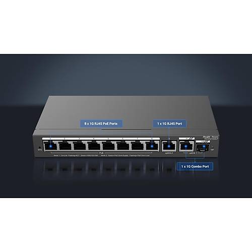 Ruijie Reyee RG-ES210GS-P 8 Port 10/100/1000 Mbps Gigabit PoE Switch