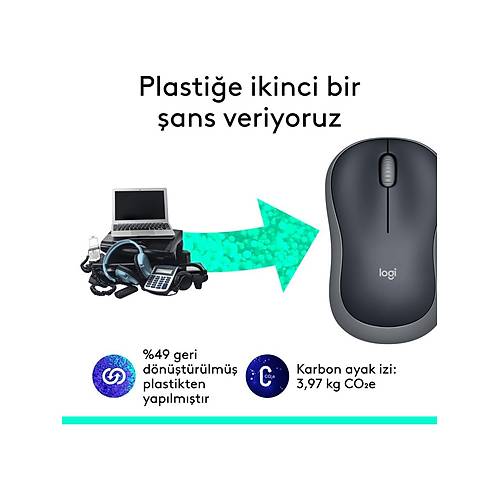 LOGITECH M185 KABLOSUZ USB MOUSE GR� 910-002235