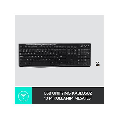 LOGITECH K270 Q TR MM KLAVYE KABLOSUZ S�YAH 920-003761