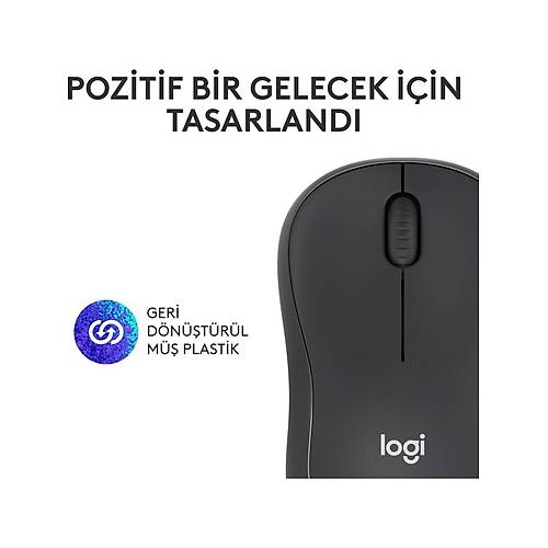LOGITECH M240 SESS�Z KOMPAKT KABLOSUZ BLUETOOTH MOUSE S�YAH 910-007119