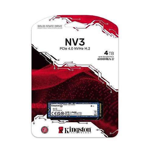 KINGSTON 4TB NV3 SNV3S/4000G 6000-5000MB/s M2 NVME GEN4 D�SK