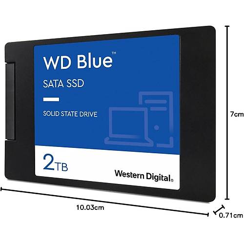 W.D. 2TB BLUE 2.5- SSD 3D NAND 560/530MB WDS200T2R0A