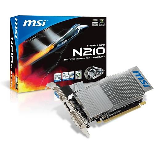 MSI Geforce N210-1GD3/LP 1GB DDR3 64BIT 1xVGA 1xHDMI 1xDVI Ekran Kart�