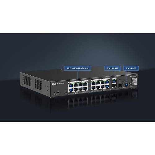 Ruijie Reyee RG-ES220GS-P 16 Port 10/100/1000 Mbps Gigabit PoE Switch