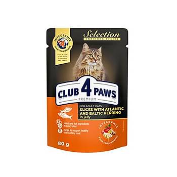 Club4Paws Atlantik-Baltık Ringa Balığı Selection Premium Kedi Maması 80 Gr