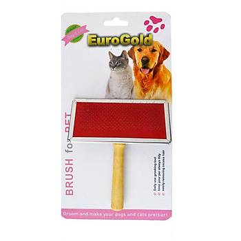 EuroGold Kedi  Köpek Tahta Saplı Fırça M