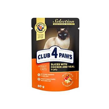 Club4Paws Tavuk-Dana Selection Premium Kedi Mamas 80 Gr