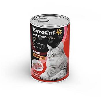 EuroCat Kuzu Para Etli Yt. Kedi Konserve 400 Gr
