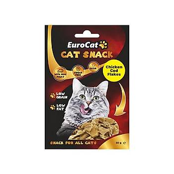 EuroCat Chicken Cod Flakes Kedi dl 50 Gr