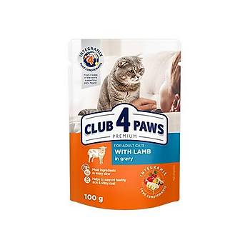 Club4Paws Kuzu Etli Premium Pouch Kedi Maması 100 Gr