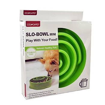 Dog Games Slo-Bowl Yavaş Yeme İçin Köpek Mama Kabı 4 Kap Yeşil