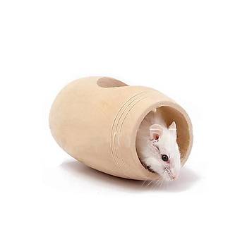 Carno Hamster Oyunca Naturel Ahap Varil 8x5x5cm