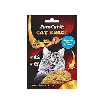EuroCat Salmon Cod Flakes Kedi dl 50 Gr