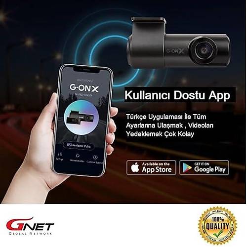 Gnet GONX 2CH HDR FullHD Wi-Fi Ara Kameras