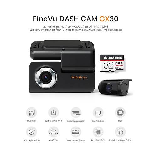Finevu GX30 New 2ch Eds Radar Wi-Fi Fullhd Ara Kameras