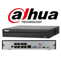 DAHUA  NVR2108HS-8P-T 8Mpix, H265+, 8Kanal POE Video, 1 HDD, 1080P Kayıt, 80Mbps Bant Genişliği, NVR